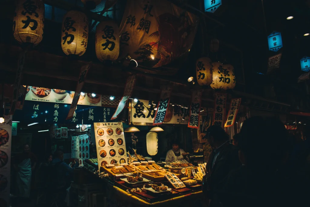 рынок нисики к посещению в киото